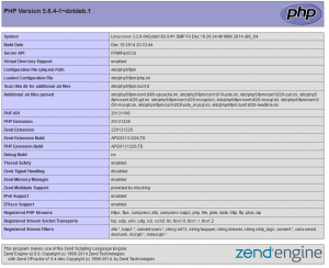 phpinfo